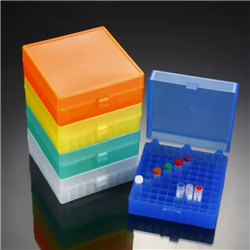 Freezer storage box,100 well. Assorted colours / PK 5