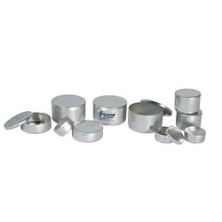 Tinned sample container 8oz, Round, tight-fitting slip cover lids prevent moisture loss