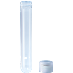 Tube 13 ml, 101 x 16.5 mm, PP, with enclosed NATURAL cap / PK 1000