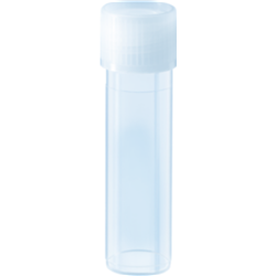 Tube 8ml, 57x16.5mm, PP Flat Base, assembled with Neutral Screw Cap STERILE / PK 1000