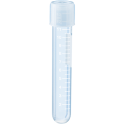 Tube 13 ml, 100 x 16mm, PP, with print, ventilation cap, individually wrapped, sterile /PK 500