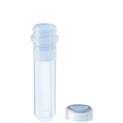 Screw Cap Micro Tube, 2 ml, PP, w/o skirted base, with knurls, with enclosed cap, no print / PK 500
