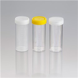 Container 120ml PP Non Sterile Flat Bottom (Natural Screw Cap) 108x44mm Unlabelled / PK 264