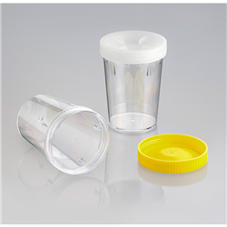 Container 500ml PS Yellow Cap STERILE / PK 72
