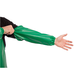 Safetyflex acid sleeves. PVC on polyester knit. Green. 17 mil. ASTM D6413 compliant.